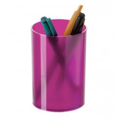 Portalápices redondo Archivo 2000  poliestireno brillo  75x105 mm fucsia traslúcido